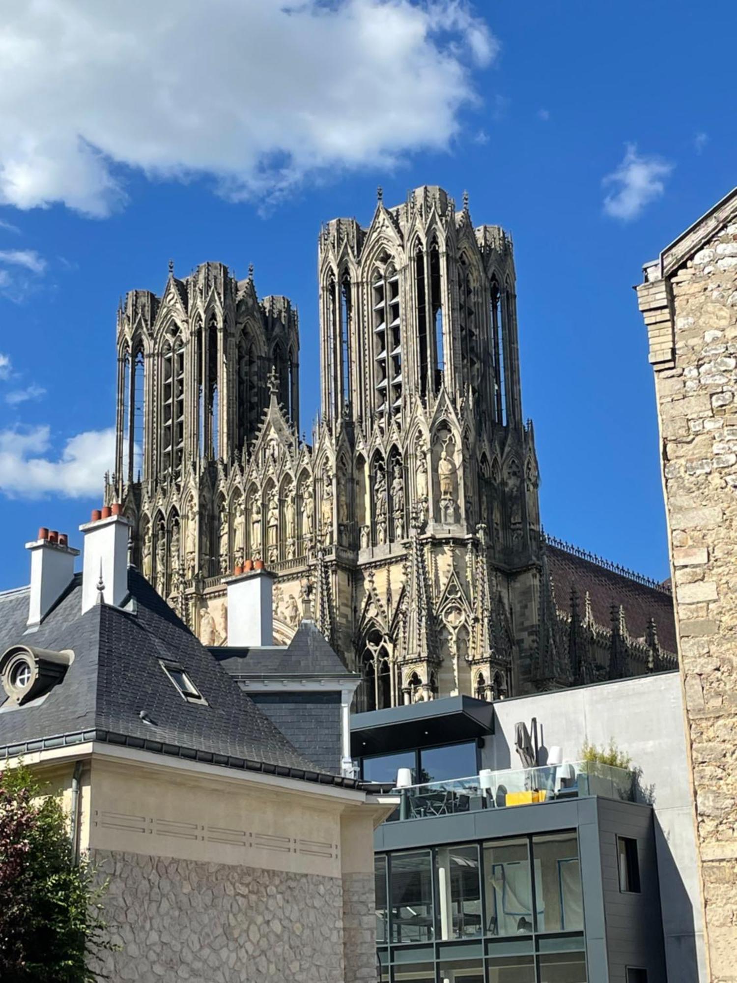 兰斯Duplex Hammam Au Pied De La Cathedrale Avec Vue公寓 外观 照片